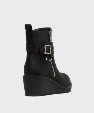 Boots zippées à talon compensé femme vue4 - VALENTINA BALDANO GEMO FORGOOD - GEMO