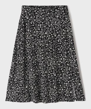 Jupe longue fluide imprimé fleuri fille vue2 - GEMO 4G FILLE - GEMO
