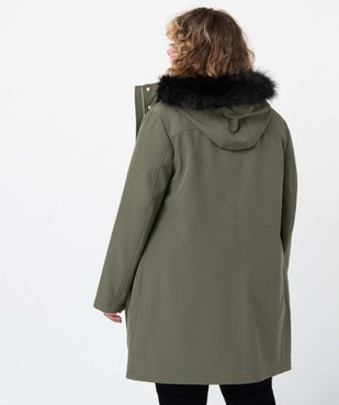 Manteau femme à capuche fantaisie et détails métalliques  vue3 - GEMO (G TAILLE) - GEMO