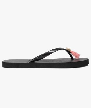 Tongs femme avec pampilles et coquillage vue2 - GEMO (PLAGE) - GEMO