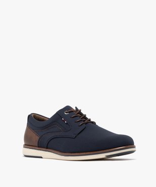 Derbies en toile texturée homme vue2 - MARIO BALDANO - GEMO