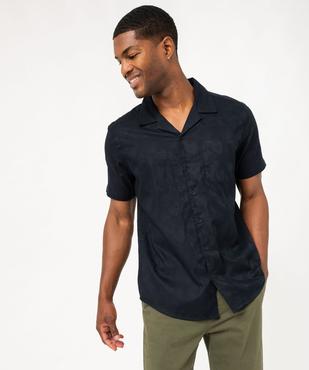 Chemise à manches courtes avec motifs ton sur ton homme vue1 - GEMO (HOMME) - GEMO