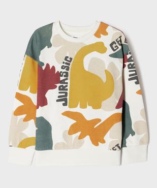 Sweat en molleton doux imprimé dinosaures all over garçon vue2 - GEMO 4G GARCON - GEMO