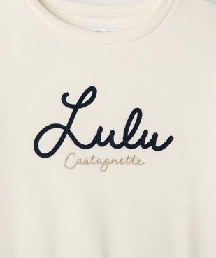 Robe bicolore avec inscription brodée fille - LuluCastagnette vue3 - LULUCASTAGNETTE - GEMO