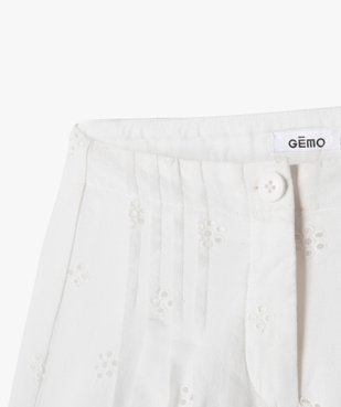 Short ample en broderie anglaise fille vue2 - GEMO (ENFANT) - GEMO