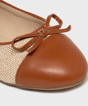 Ballerines en toile et cuir imitation femme - Valentina Baldano vue6 - VALENTINA BALDA - GEMO