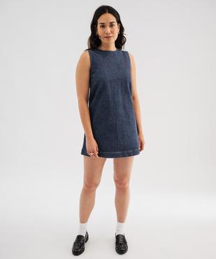 Robe en jean forme chasuble femme - LuluCastagnette vue1 - LULU CASTAGNETTE G4G D - GEMO