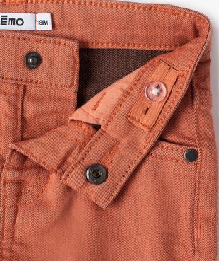 Pantalon bébé garçon coupe slim en toile extensible vue2 - GEMO(BEBE DEBT) - GEMO
