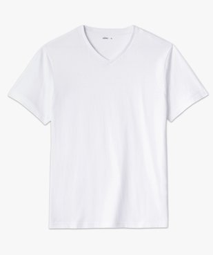 Tee-shirt à manches courtes et col V homme vue4 - GEMO 4G HOMME - GEMO