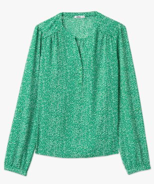 Blouse femme imprimée à manches longues retroussables vue4 - GEMO(FEMME PAP) - GEMO
