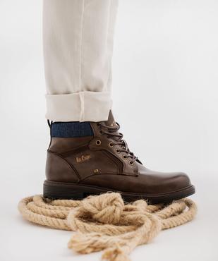 Boots à lacets et zip avec col moelleux en jean  homme - Lee Cooper vue1 - LEE COOPER - GEMO