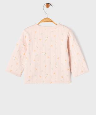 Sweat brassière à boutons pression bébé fille vue3 - GEMO(BB COUCHE) - GEMO