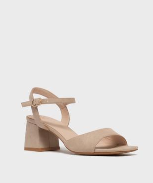 Sandales à talon toucher velours femme - Valentina Baldano vue2 - VALENTINA BALDA - GEMO