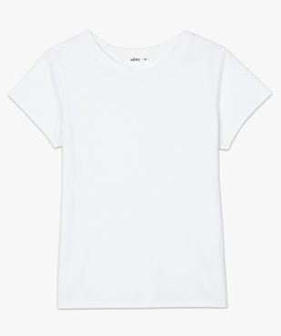 Tee-shirt femme à manches courtes et col rond vue4 - GEMO C4G FEMME - GEMO
