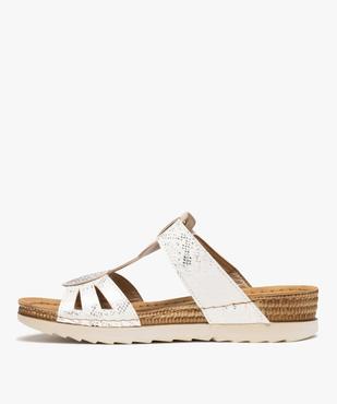 Mules confort à bride scratch et strass femme  vue3 - G'FLEX - GEMO