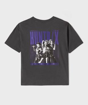Tee-shirt manches courtes avec motif devant et dos fille - K-Pop Demon Hunters vue3 - KPOP DEMON HUNTERS - GEMO