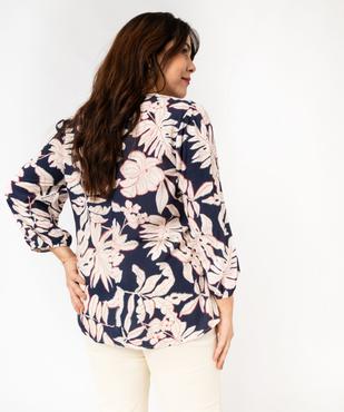 Blouse manches longues en viscose fleurie femme grande taille vue3 - GEMO (G TAILLE) - GEMO