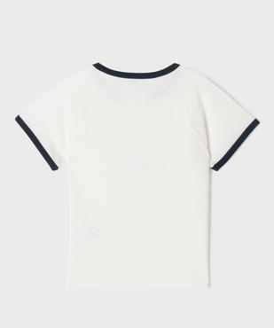 Tee-shirt manches courtes avec finitions contrastantes fille - Camps United vue3 - CAMPS GEMO FOR GOOD - GEMO