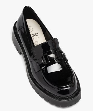 Mocassins femme unis avec dessus vernis et semelle crantée vue5 - GEMO (CASUAL) - GEMO