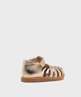 Sandales métallisées à talon et bout fermés fille - Berlingot by Pom d'Api vue4 - BERLINGOT BY POM D'API (M) - GEMO