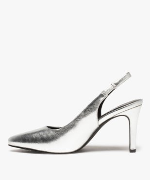 Escarpins femme ouverts à talon fin et bout pointu vue3 - GEMO(URBAIN) - GEMO