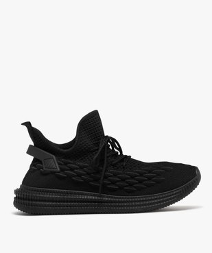 Baskets à lacets d'une pièce en mesh texturé homme vue1 - 5 MILES - GEMO