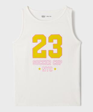 Débardeur en jersey imprimé look sport fille vue1 - GEMO 4G FILLE - GEMO