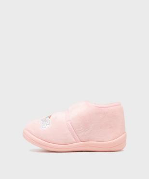 Chaussons en velours à scratch moelleux imprimé arc-en-ciel fille vue3 - GEMO (ENFANT) - GEMO
