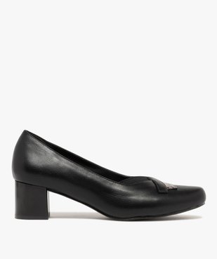 Escarpins femme confort à talon carré et bout rond détails fantaisie vue1 - G'FLEX - GEMO