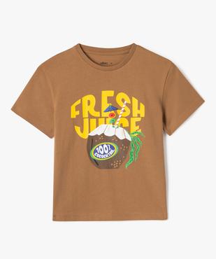 Tee-shirt manches courtes avec motif exotique garçon vue2 - GEMO (ENFANT) - GEMO