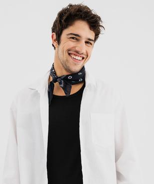 Chemise en coton et lin homme vue2 - GEMO 4G HOMME - GEMO