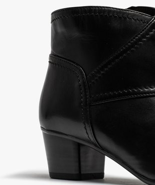 Boots femme à talon dessus cuir uni vue6 - GEMO(URBAIN) - GEMO