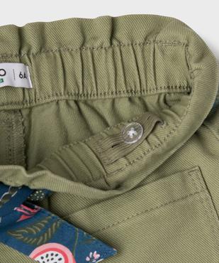 Short ample à taille paper bag et ceinture à nouer fille vue4 - GEMO 4G FILLE - GEMO