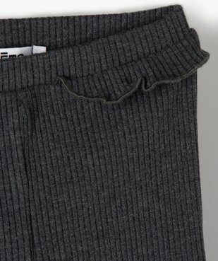 Legging bébé fille en maille côtelé et basque vue2 - GEMO C4G BEBE - GEMO