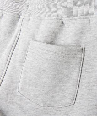 Bermuda en maille molletonnée avec ceinture ajustable garçon vue3 - GEMO (JUNIOR) - GEMO