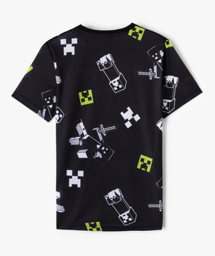 Tee-shirt garçon à manches courtes imprimé - Minecraft vue3 - MINECRAFT - GEMO