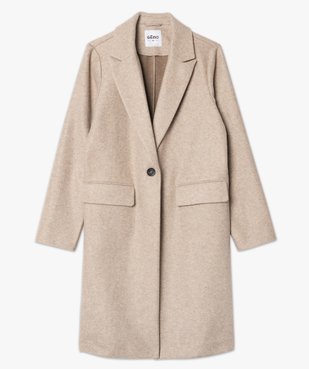 Manteau femme mi-long à col tailleur et fermeture 1 bouton vue4 - GEMO(FEMME PAP) - GEMO