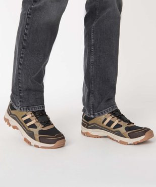 Chaussures de trekking homme à lacets et semelle crantée vue1 - GEMO (CASUAL) - GEMO