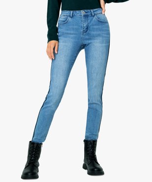 Jean femme slim à bandes latérales en velours vue1 - Nikesneakers(FEMME PAP) - Nikesneakers