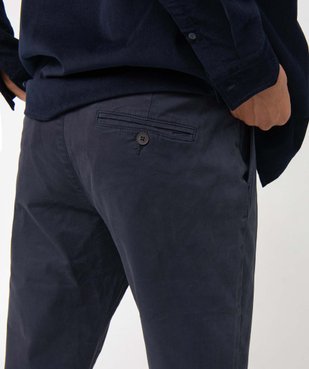Pantalon chino homme en coton stretch vue2 - GEMO (HOMME) - GEMO