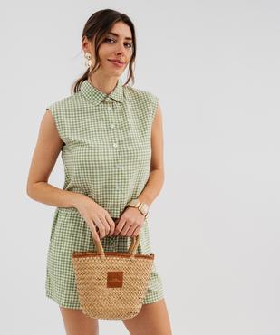 Chemise sans manches courte et ample en viscose fluide imprimée femme vue1 - GEMO 4G FEMME - GEMO