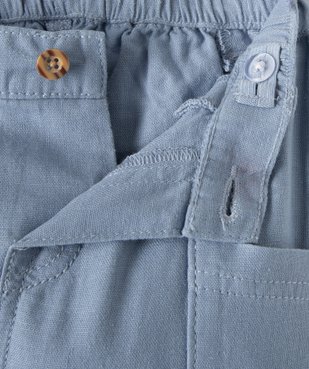 Pantalon bébé garçon élégant en lin vue2 - GEMO 4G BEBE - GEMO