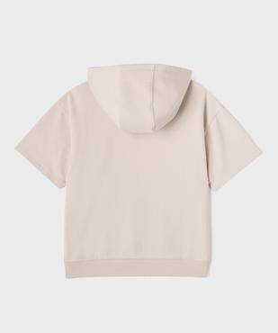 Sweat à manches courtes et capuche garçon vue4 - GEMO 4G GARCON - GEMO