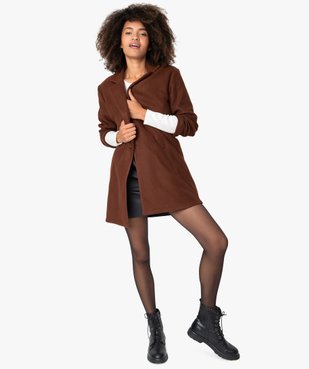 Manteau court femme en matière extensible et grand col vue5 - Nikesneakers(FEMME PAP) - Nikesneakers