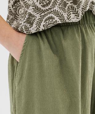 Pantalon fluide en maille extensible femme grande taille vue2 - GEMO 4G GT - GEMO