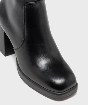 Boots à talon à bout carré et semelle plateforme femme - Follow Me vue6 - FOLLOW ME - GEMO