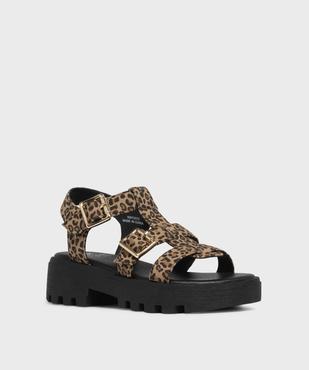 Sandales en toile à motif léopard fille - Lovely Wings vue2 - LOVELY WINGS - GEMO
