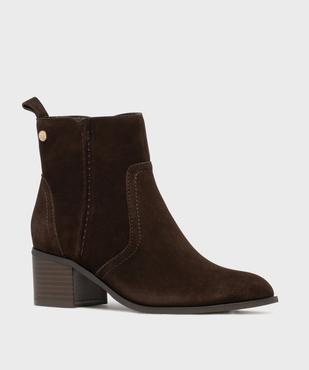 Boots à talon dessus cuir femme - LuluCastagnette vue2 - LULUCASTAGNETTE - GEMO