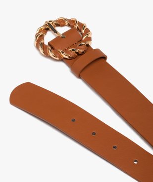 Ceinture femme avec boucle ronde torsadée décorative vue2 - GEMO (ACCESS) - GEMO