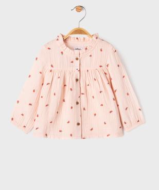 Blouse en gaze de coton à motifs fleuris bébé fille vue2 - GEMO(BEBE DEBT) - GEMO